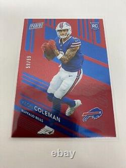 Keon Coleman 2024 Panini The National VIP Red Parallel Rookie SP/99 Bills