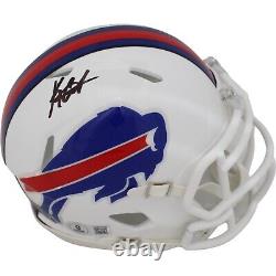 Keon Coleman Autographed Buffalo Bills Mini Helmet Beckett 46346