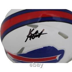 Keon Coleman Autographed Buffalo Bills Mini Helmet Beckett 46346