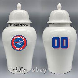 Large Urn for Buffalo Bills Football Theme Style, Custom text and number