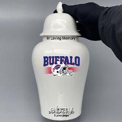 Large Urn for Buffalo Bills Football Theme Style, Custom text and number