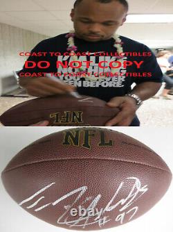 Lorenzo Alexander Buffalo Bills Washington signed autographed NFL football proof