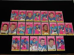 Lot of 22 Different 1965 Topps Buffalo Bills Football Cards with Jack Kemp EX-EM