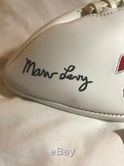Marv Levy Autographed Buffalo Bills NFL Team Logo Football Withinscr HOF 01 JSA