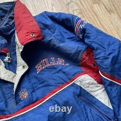 Men's Vintage 90's NFL Starter Buffalo Bills Blue White Red Puffer Jacket Sz M
