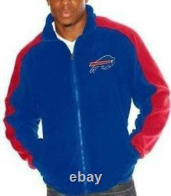 Mens Jacket & Vest G-III NFL Football Buffalo Bills Red Blue 2 Pc Fleece $190- M