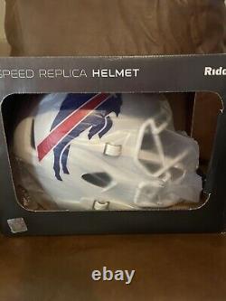 Micah Hyde SIGNED Buffalo Bills NFL Speed Full Size White Helmet with COA