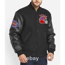 NFL Buffalo Bills Black Letterman Varsity Jacket