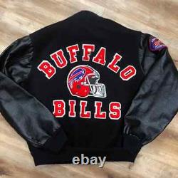 NFL Buffalo Bills Black Letterman Varsity Jacket