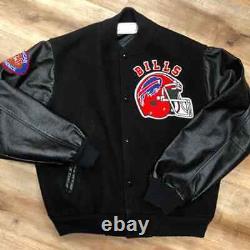 NFL Buffalo Bills Black Letterman Varsity Jacket