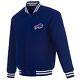 Nfl Buffalo Bills Jh Design Wool Reversible Jacket Blue 2 Front Logos