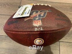 NFL Buffalo Bills Jordan Poyer game used football INT vs Steelers 2019