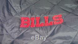 NFL Buffalo Bills Large Reversible Full Zip Jacket Football Logo Pockets