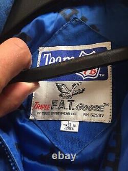 NFL Buffalo Bills Vintage Jacket Triple Fat Goose Large COTTON Down
