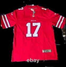 NFL Football Buffalo Bills Josh Allen #17 Jersey Large Red NWT