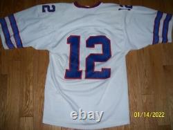 NFL Football Vintage 1980s Buffalo Bills Jim Kelly #12 Jersey Sz XL Ravens Knit
