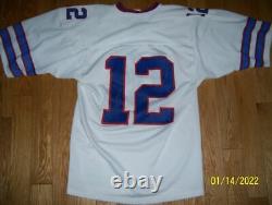 NFL Football Vintage 80s Buffalo Bills Jim Kelly #12 Jersey XLarge Ravens Knit