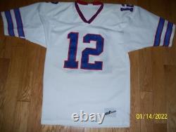 NFL Football Vintage Buffalo Bills Jim Kelly #12 Jersey XL Ravens Knit White