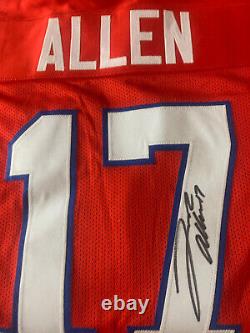 NFL Stitched Bills Red Jersey Signed By Josh Allen Signature Auto Beckett Holo