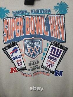 NWT NFL 1991 Super Bowl XXV Medium Buffalo Bills NY Giants Sweatshirt