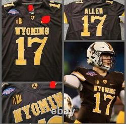 New Bills Allen #17 Wyoming College Bills Stitched Jersey + 1st Bowl Patch M/l