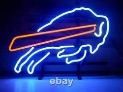 New Buffalo Bills FootBall REAL GLASS NEON SIGN BEER BAR PUB LIGHT Fast Shipping