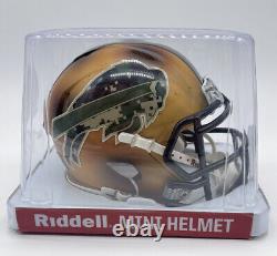 New Buffalo Bills Riddell Speed Custom Camo Mini Helmet Salute Service