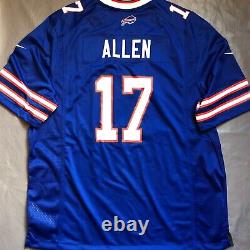 New Nike Josh Allen Buffalo Bills Blue NFL Game Jersey Sz 2XL XXL MSRP $130