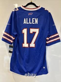 Nike Josh Allen Buffalo Bills NFL Football Blue Game Jersey Sz 5XL