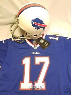 Nwt Nike Youth Medium Qb Josh Allen Buffalo Bills Football Jersey Uniform Helmet