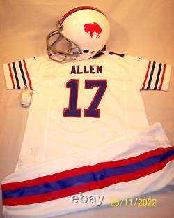 Nwt Youth Medium #17 Josh Allen Tb Buffalo Bills Football Jersey Uniform Helmet