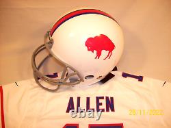 Nwt Youth Medium #17 Josh Allen Tb Buffalo Bills Football Jersey Uniform Helmet