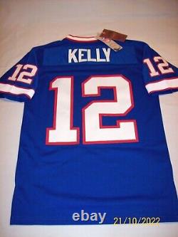 Nwt Youth Medium Qb Jim Kelly Tb Buffalo Bills Football Jersey Uniform Helmet
