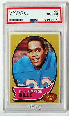 O. J. Simpson 1970 Topps Football #90 PSA NM-MT 8