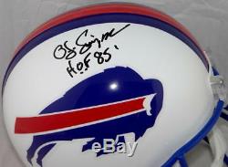 O. J. Simpson Autographed Buffalo Bills F/S 76-83 TB Helmet with HOF- JSA W Auth