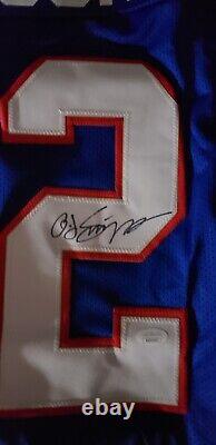 O. J. Simpson Autographed Buffalo Bills Football Jersey JSA Authenticated