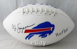 O. J. Simpson Autographed Buffalo Bills Logo Football With HOF- JSA Witnessed Auth