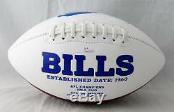 O. J. Simpson Autographed Buffalo Bills Logo Football With HOF- JSA Witnessed Auth