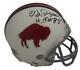O. J. Simpson Autographed/signed Buffalo Bills Tb 65-73 Mini Helmet Hof Jsa 20813