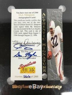 O. J. Simpson Buffalo Bills 1994 Tetrad Signature Rookies Autographed Card #566