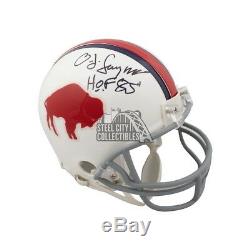 O. J. Simpson HOF Autographed Buffalo Bills Mini Football Helmet JSA COA