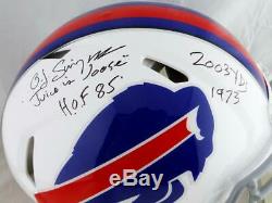 O. J. Simpson Signed Bills F/S Speed Authentic Helmet With3 INSC- JSA W Auth Black