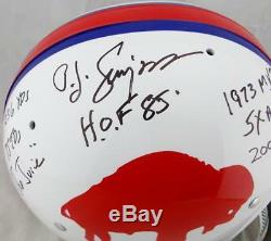 O. J. Simpson Signed Buffalo Bills F/S TK 65-73 Helmet with 7 Insc- JSA W Auth Blk