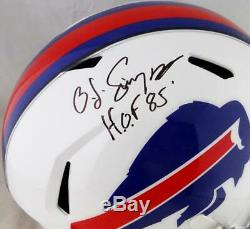 OJ Simpson Autographed Bills Full Size Speed Helmet With HOF JSA W Auth