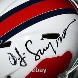 OJ Simpson Signed Buffalo Bills Throwback Mini Speed Football Helmet (JSA)