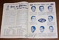 October 16, 1960, BUFFALO BILLS vs TITANS OF NEW YORK Jets Program Football AFL