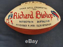Official Hand Painted Game Ball New England Patriots vs Buffalo Bills Nov 1978