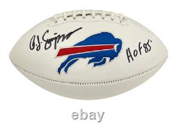 Oj Simpson Signed Buffalo Bills Logo Football HOF Inscription Autograph Beckett