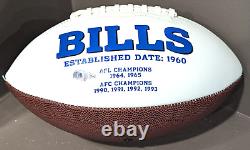 Oj Simpson Signed Buffalo Bills Logo Football HOF Inscription Autograph Beckett