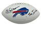Oj Simpson Signed Buffalo Bills Logo Football The Juice Autograph Beckett 2